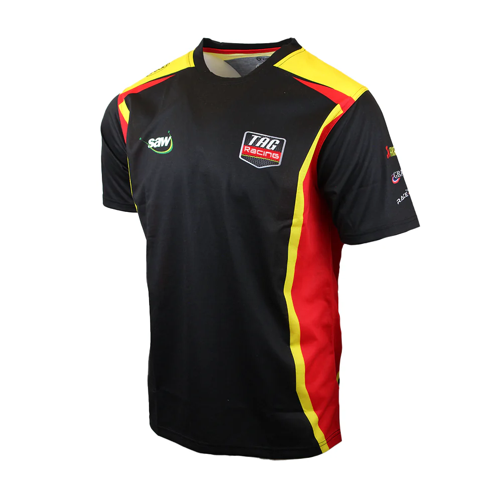 TAG Racing Team T-Shirt - Black/Yellow/Red