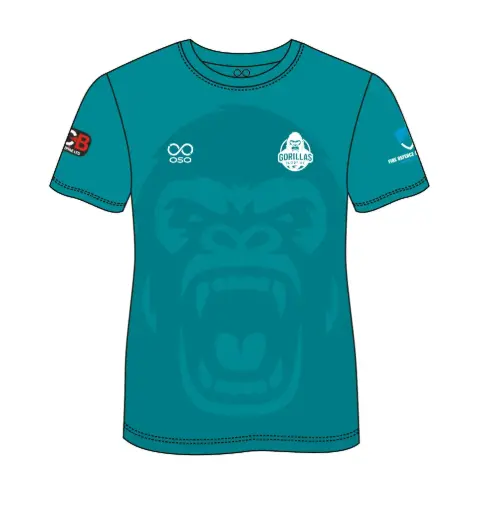Gorillas Rugby T-Shirt (Blue)- Youth